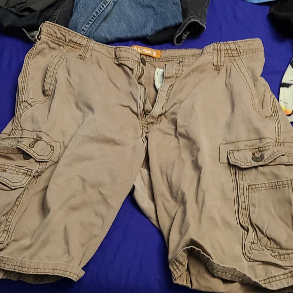 34W Brown Cargo Shorts
